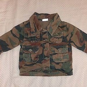 Baby boy camo jean jacket